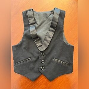 3/$20 Black Satin Vest 24 Months Formal